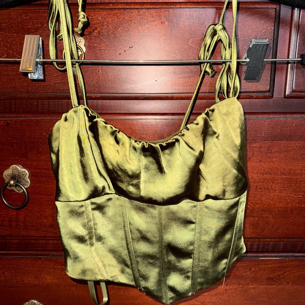 La Hearts Yellow Camisole Bustier Top